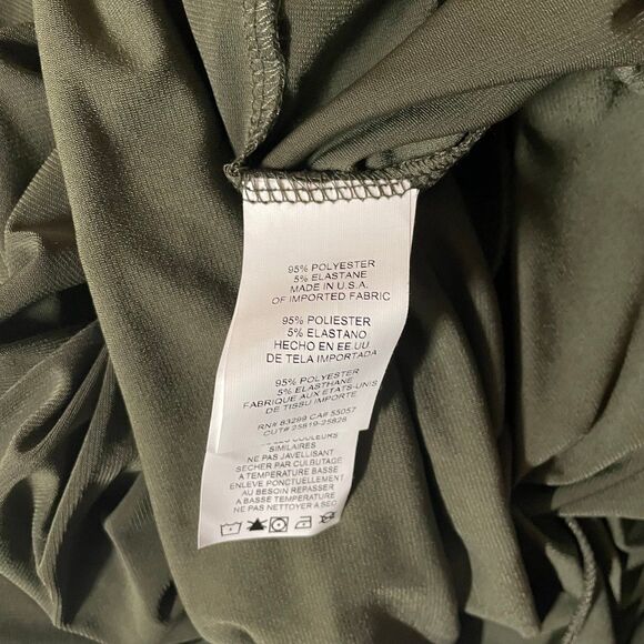 Tash + Sophie Dark Olive Green Asymmetrical Hem Jumpsuit NWT Size XS - Picture 5 of 10